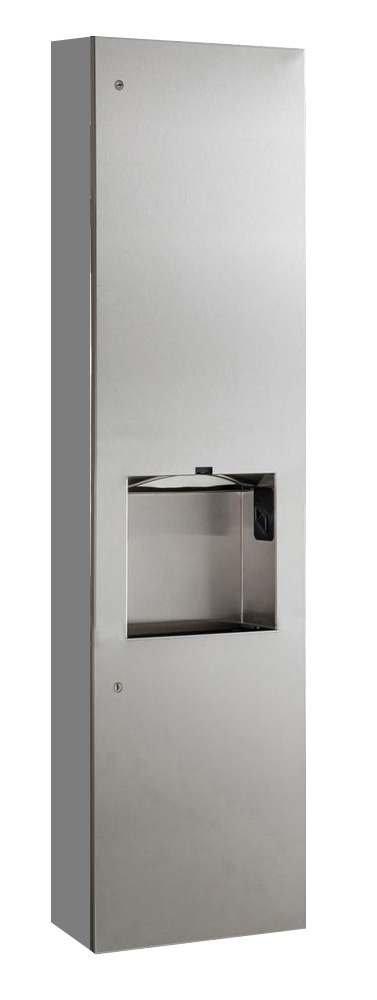 Surface-Mounted Paper Towel Dispenser/Automatic Hand Dryer/Waste Bin (3-in-1 Unit) International Only